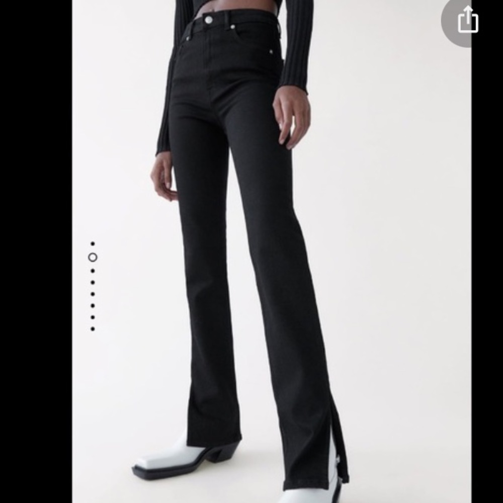 Zara Black Dark Wash Denim Jeans - Size 4